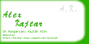 alex kajtar business card