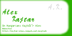 alex kajtar business card
